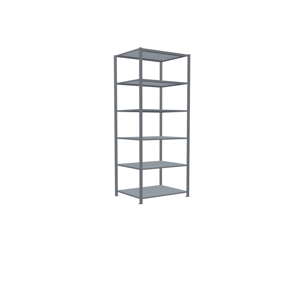 SCHULTE Fachbodenregal verzinkt, Fachlast 330 kg, HxBxT 2.500 x 1.060 x 836 mm Produktabbildung Nr. 2: SCHULTE Fachbodenregal verzinkt, Fachlast 330 kg, HxBxT 2.500 x 1.060 x 836 mm