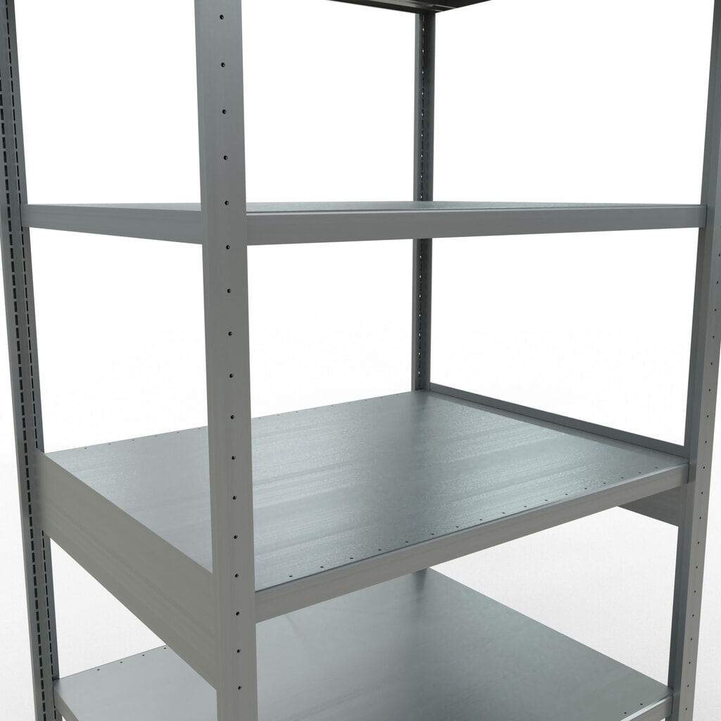 SCHULTE Fachbodenregal verzinkt, Fachlast 330 kg, HxBxT 2.500 x 1.060 x 836 mm Produktabbildung Nr. 5: SCHULTE Fachbodenregal verzinkt, Fachlast 330 kg, HxBxT 2.500 x 1.060 x 836 mm
