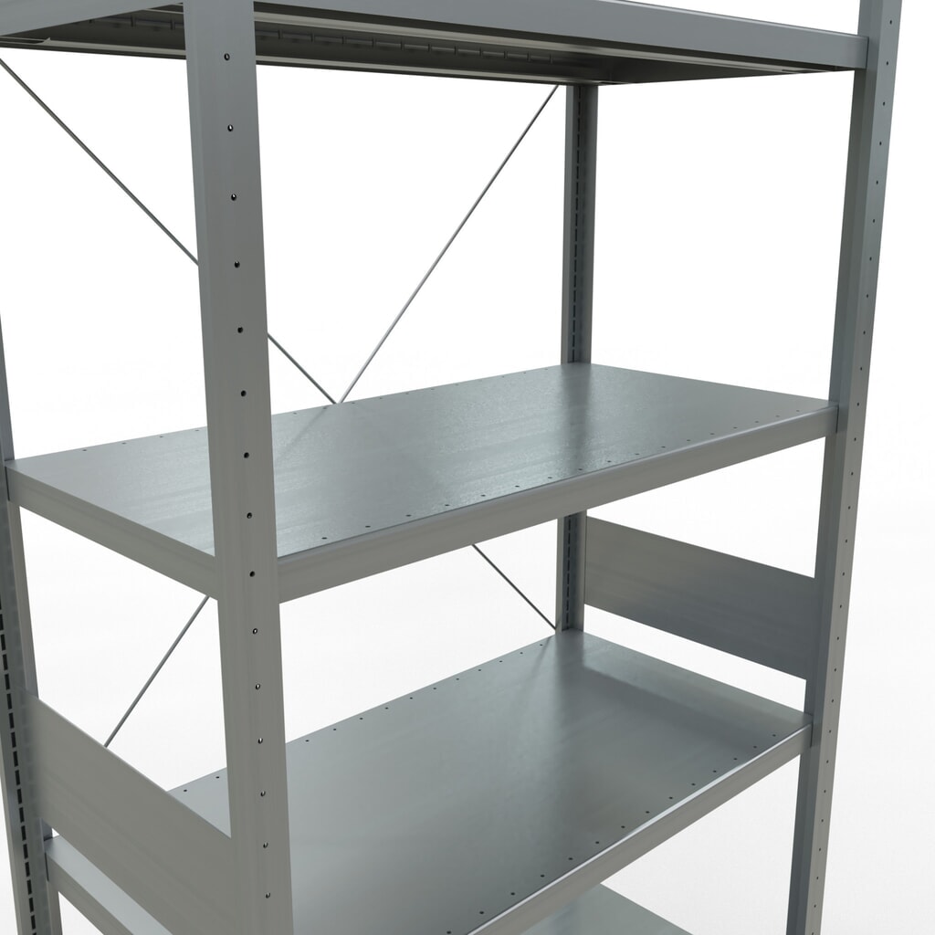 SCHULTE Fachbodenregal verzinkt, Fachlast 330 kg, HxBxT 3.000 x 1.060 x 536 mm Produktabbildung Nr. 5: SCHULTE Fachbodenregal verzinkt, Fachlast 330 kg, HxBxT 3.000 x 1.060 x 536 mm