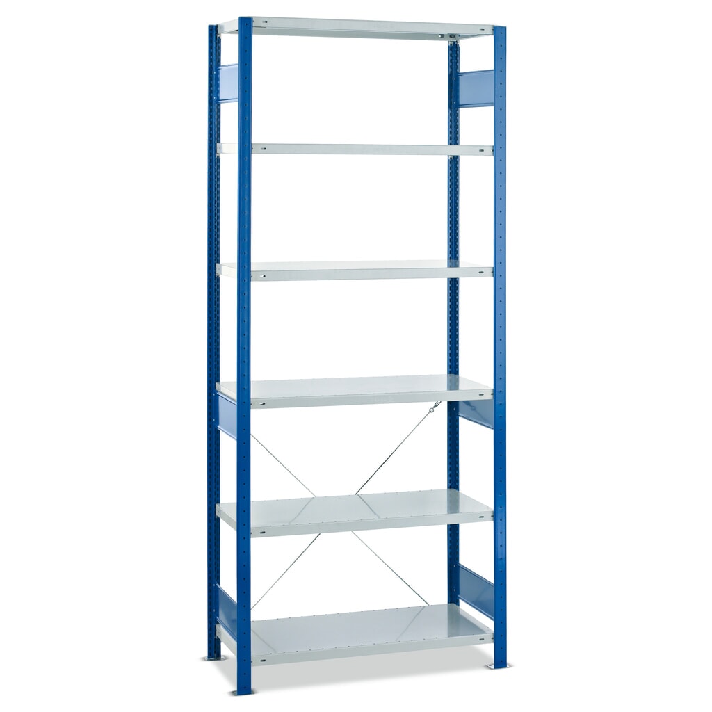 SCHULTE Fachbodenregal, GF, FL 150 kg, enzianblau/lichtgrau, HxBxT 2.000 x 750 x 500 mm Produktabbildung Nr. 1: SCHULTE Fachbodenregal, GF, FL 150 kg, enzianblau/lichtgrau, HxBxT 2.000 x 750 x 500 mm