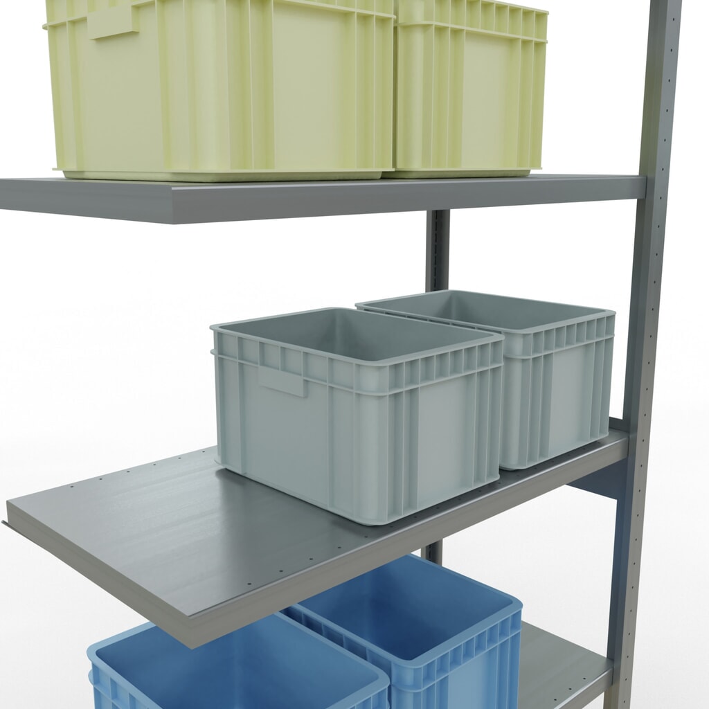 Produktabbildung Nr. 4: SCHULTE Fachbodenregal Steckmontage, AF, FL 330 kg, verzinkt, HxBxT 2.500 x 1.000 x 500 mm