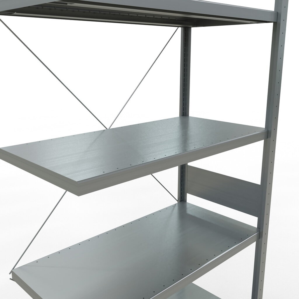 Produktabbildung Nr. 5: SCHULTE Fachbodenregal Steckmontage, AF, FL 330 kg, verzinkt, HxBxT 3.000 x 1.000 x 500 mm