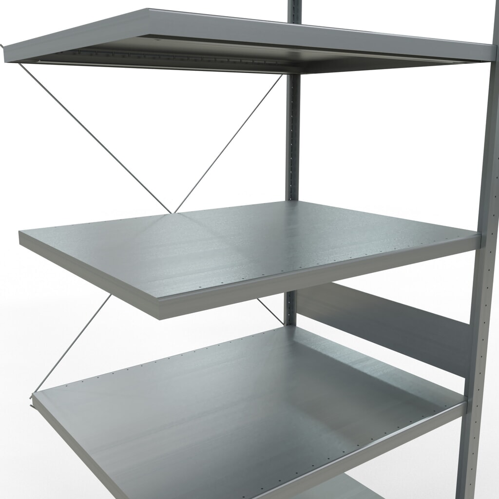 Produktabbildung Nr. 5: SCHULTE Fachbodenregal Steckmontage, AF, FL 330 kg, verzinkt, HxBxT 3.000 x 1.000 x 800 mm