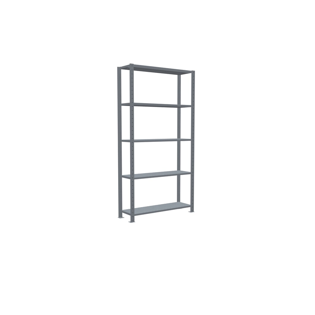 SCHULTE Fachbodenregal verzinkt mit 5 Stahlblechböden, Fachlast 330 kg, HxBxT 2.000 x 1.060 x 336 mm Produktabbildung Nr. 2: SCHULTE Fachbodenregal verzinkt mit 5 Stahlblechböden, Fachlast 330 kg, HxBxT 2.000 x 1.060 x 336 mm