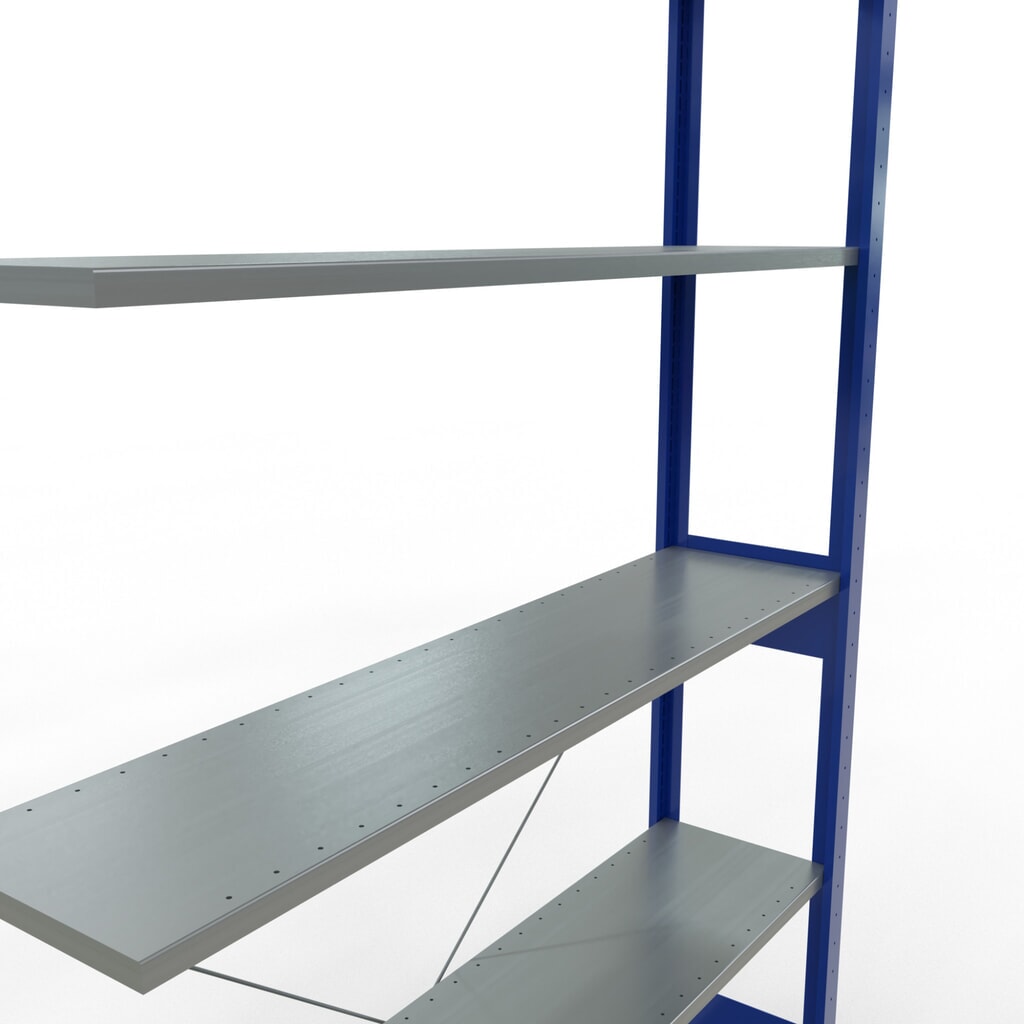 Produktabbildung Nr. 5: SCHULTE Fachbodenregal Stecksystem, AF, FL 150 kg, enzianblau/verzinkt, HxBxT 2.500 x 1.300 x 300 mm
