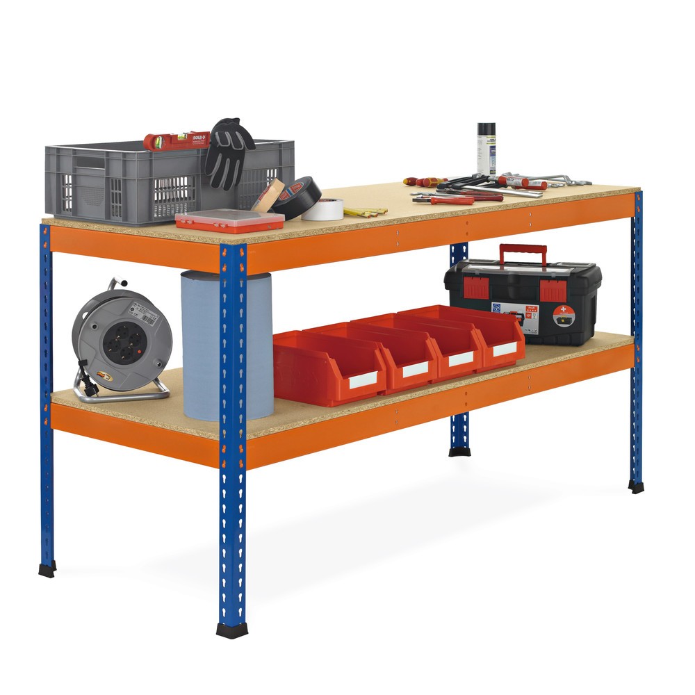 Produktabbildung: SCHULTE Werktisch mit 2 Spanplatten, HxBxT 990 x 1.536 x 621 mm