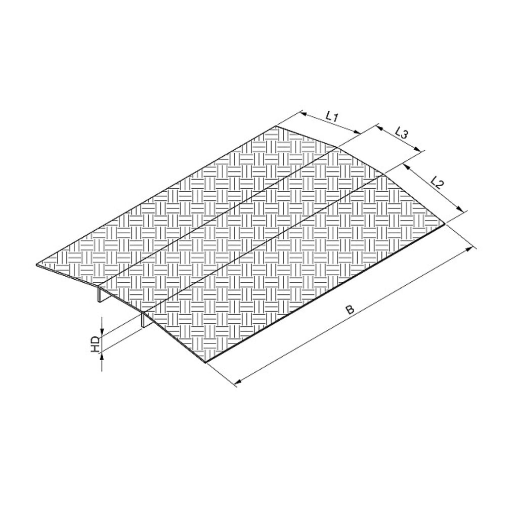 Produktabbildung Nr. 4: Altec Schwellen-Verladebrücke SBS, Leichtgewicht 4 kg, Tragkraft 300 kg , BxL 700 x 500 mm, max Höhendifferenz 35 mm