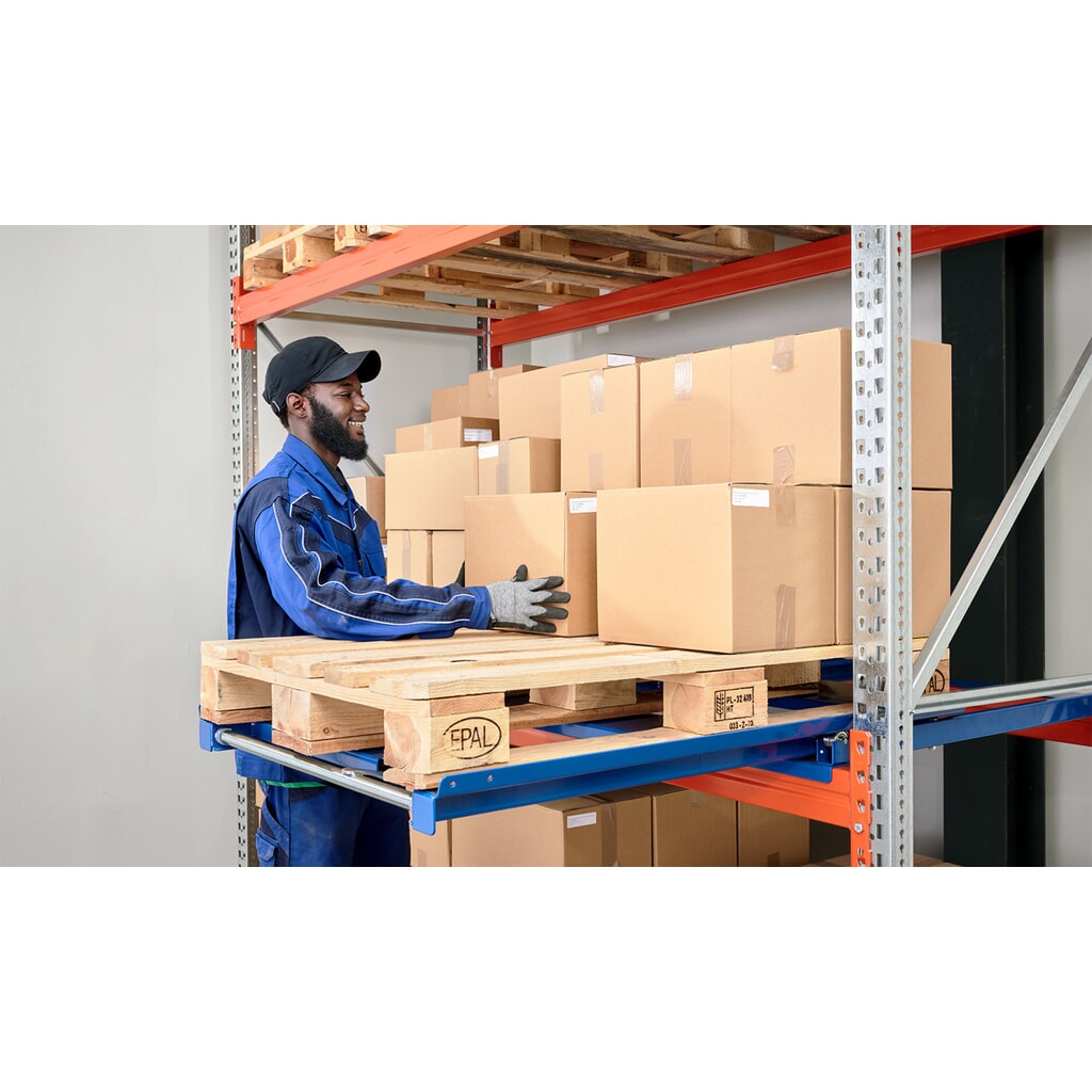 Schwerlast-Palettenauszug, Tragkraft 600 kg, 70 % Auszugstiefe Produktabbildung Nr. 5: Schwerlast-Palettenauszug, Tragkraft 600 kg, 70 % Auszugstiefe