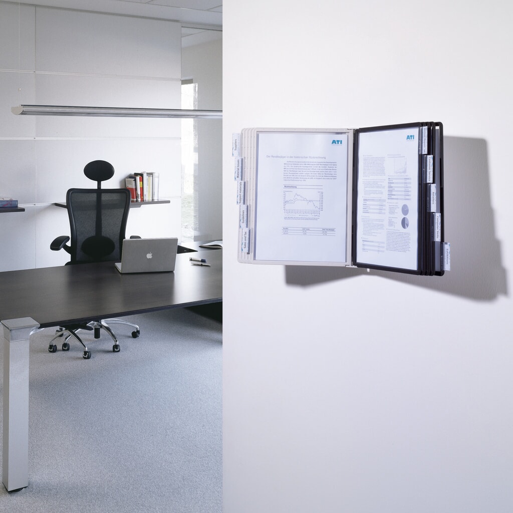 Sichttafel-System SHERPA®, Wandhalter, 10 Tafeln Produktabbildung Nr. 1: Sichttafel-System SHERPA®, Wandhalter, 10 Tafeln