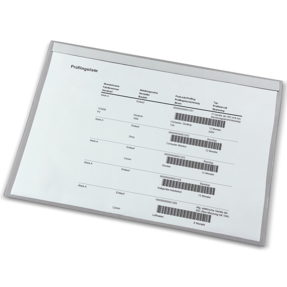 Produktabbildung: Sichthülle DIN A3, quer, transparent, 10 Stk/VE