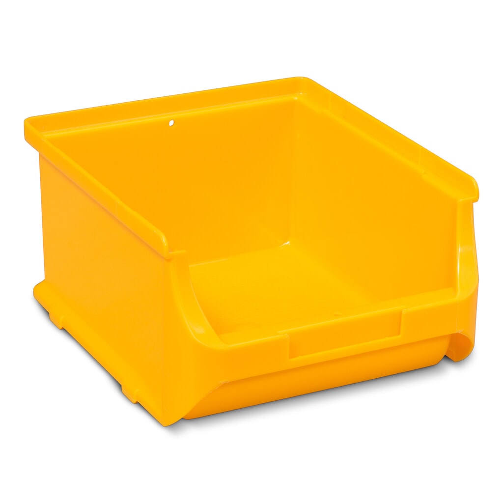 Allit Sichtlagerkasten, HxBxT 82 x 137 x 160 mm, gelb Produktabbildung: Allit Sichtlagerkasten, HxBxT 82 x 137 x 160 mm, gelb