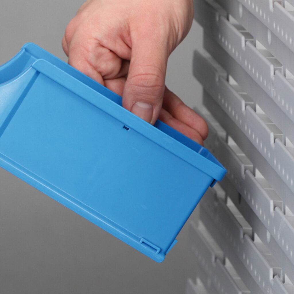 Allit Sichtlagerkasten, HxBxT 60 x 102 x 100 mm, blau Produktabbildung Nr. 6: Allit Sichtlagerkasten, HxBxT 60 x 102 x 100 mm, blau