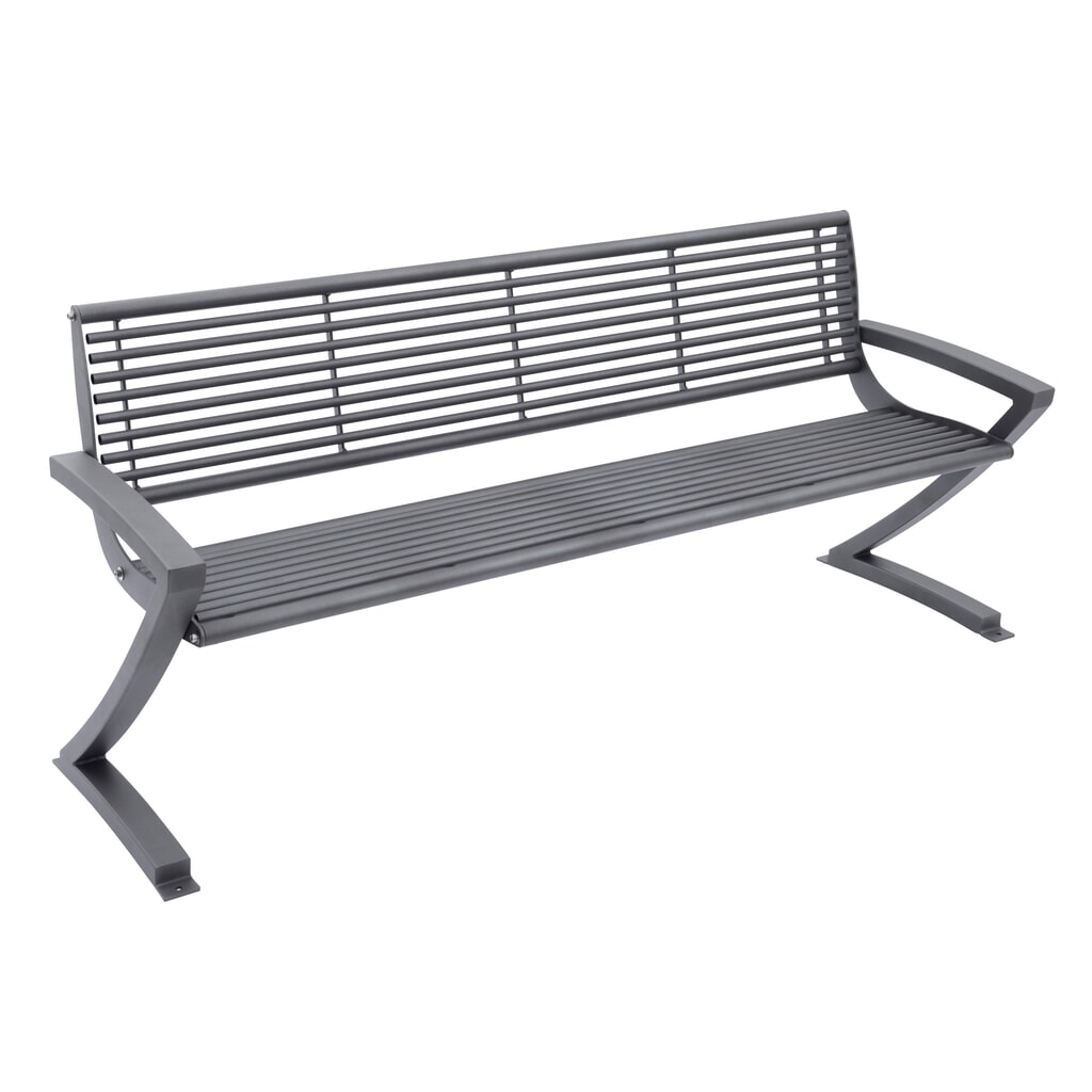 Sitzbank Zooro aus Stahl, verzinkt und pulverbeschichtet, rubinrot, weinrot Produktabbildung: Sitzbank Zooro aus Stahl, verzinkt und pulverbeschichtet, rubinrot, weinrot