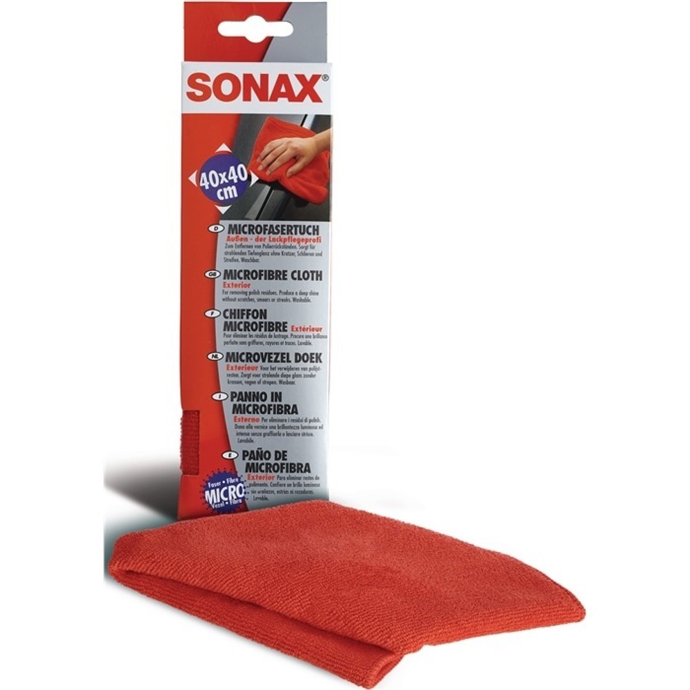 Produktabbildung: SONAX MicrofaserTuch rot L400xB400mm