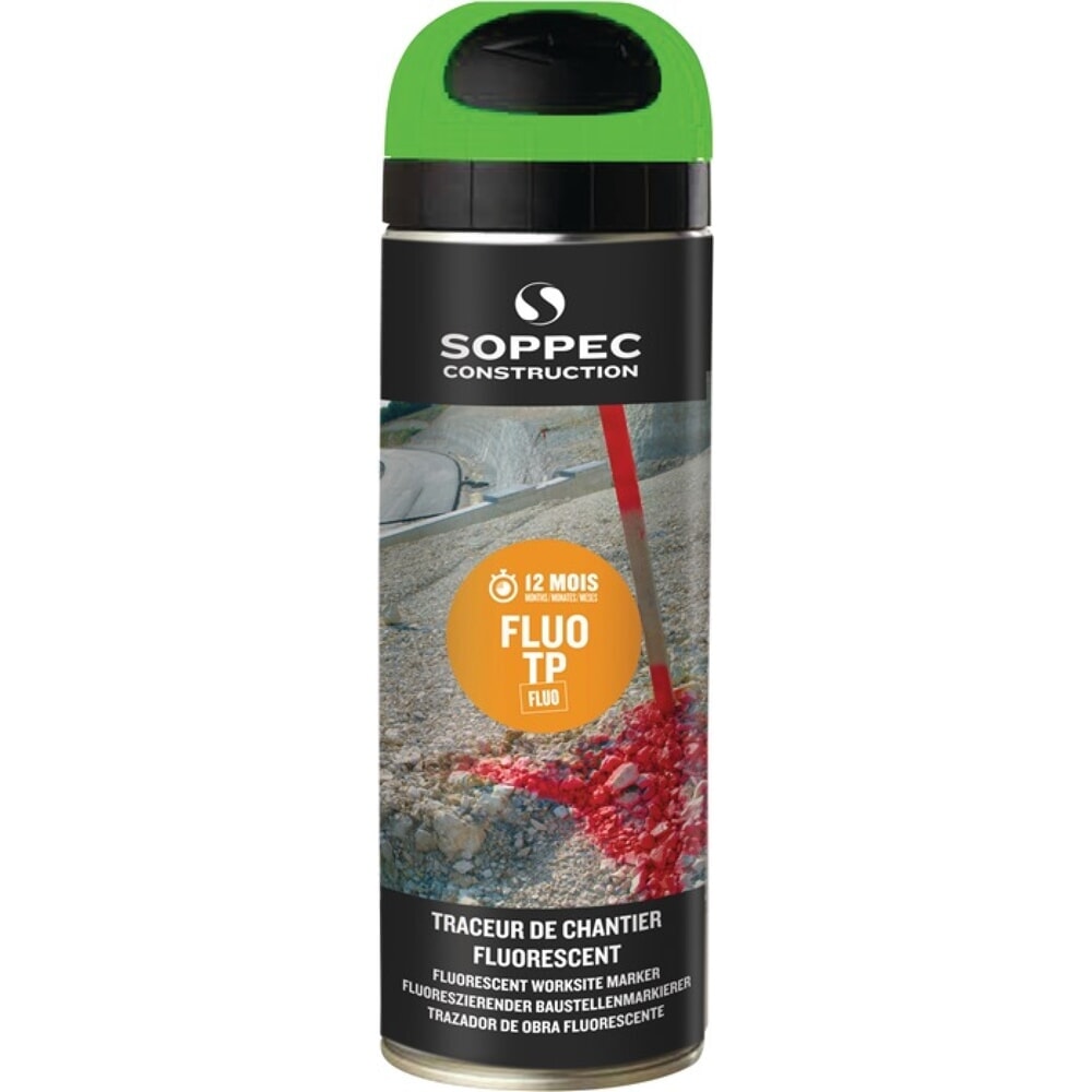 Produktabbildung: SOPPEC Baustellenmarkierspray FLUO TP leuchtgrün 500 ml Spraydose