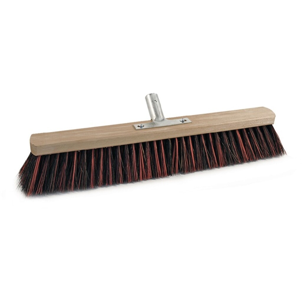 SOREX Besen, Arenga/Elastonmischung mit Metallstielhalter Flachholz