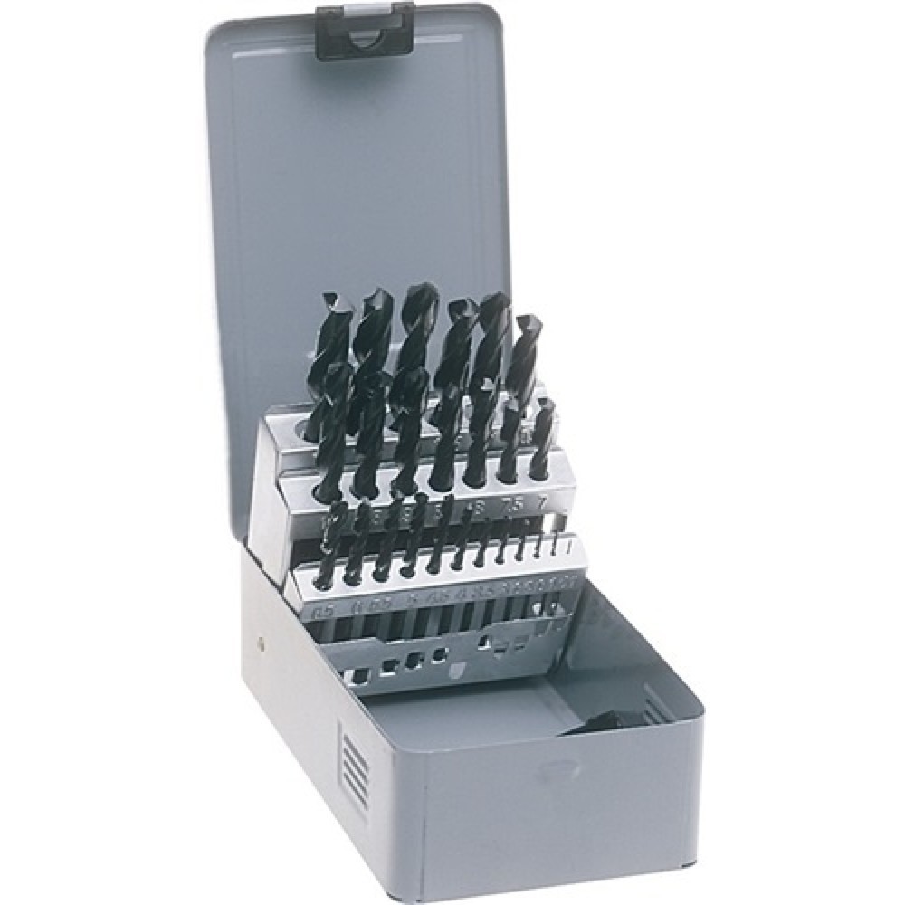 Produktabbildung: Spiralbohrersatz DIN338 Typ N D.1-13x0,5mm HSS-R 25tlg.Metallkassette
