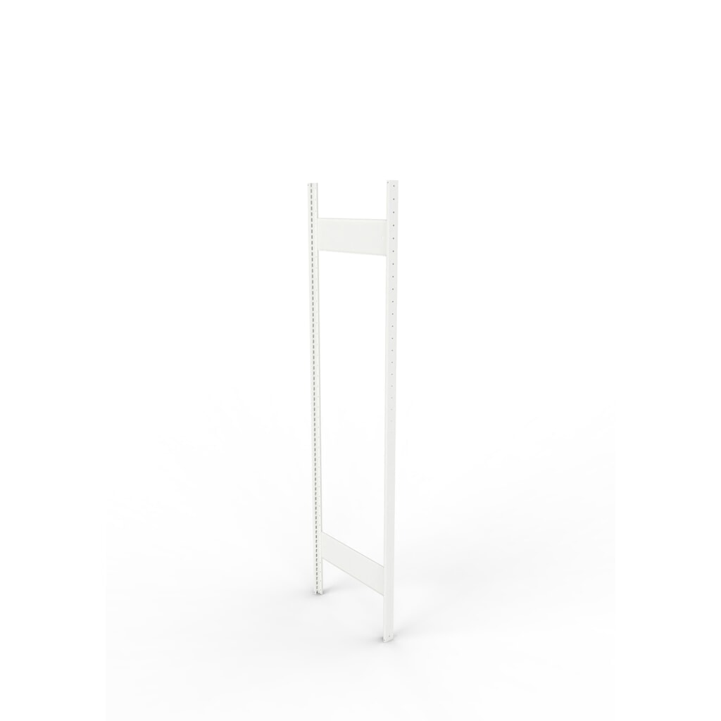 Produktabbildung: Ständerrahmen für META Fachbodenregal, geclincht, 1 Zwischenraum, HxB 2.000 x 500 mm, RAL 7035 lichtgrau
