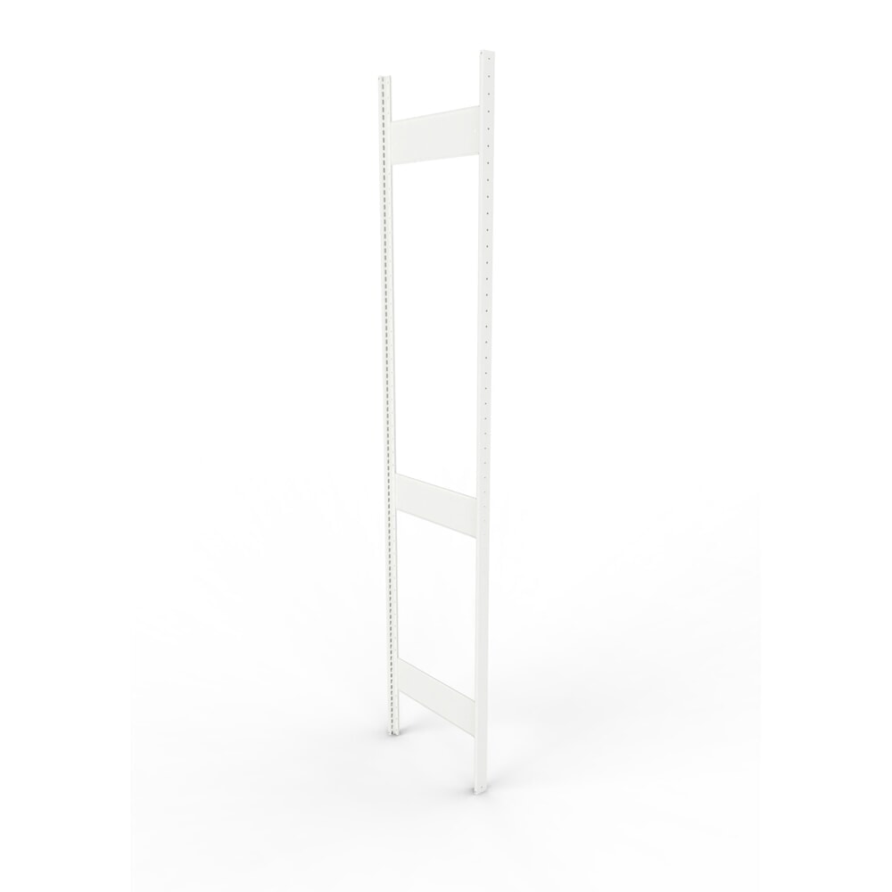 Produktabbildung: Ständerrahmen für META Fachbodenregal, geclincht, 2 Zwischenräume, HxB 2.500 x 500 mm, RAL 7035 lichgrau