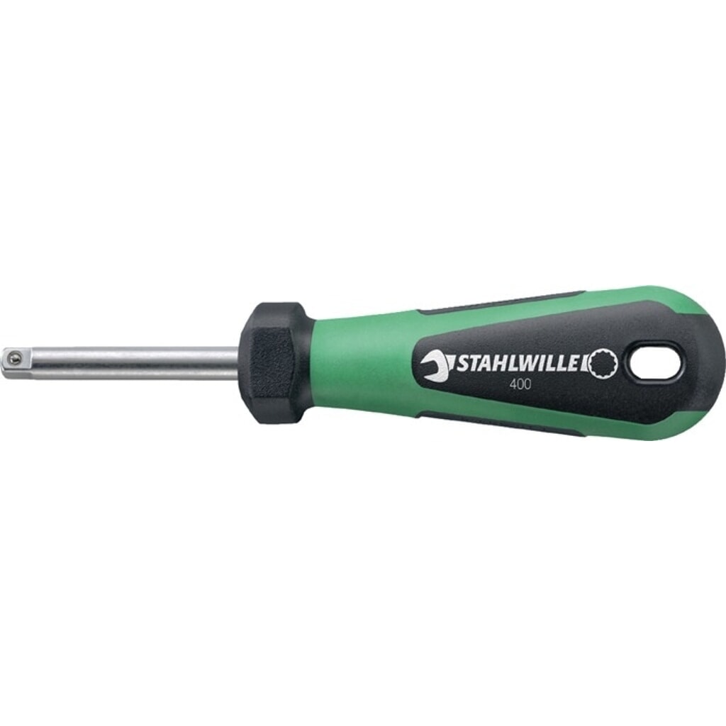 STAHLWILLE Handgriff mit Vierkant 400, 2 K-Griff, 1/4 ″, Länge 150 mm Produktabbildung: STAHLWILLE Handgriff mit Vierkant 400, 2 K-Griff, 1/4 ″, Länge 150 mm