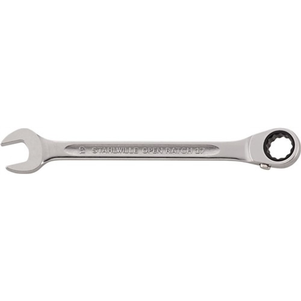 Produktabbildung: Knarrenringmaulschl 17 SW 8 SW 8 umschaltb. Gesamt-L.144mm CR-A-STA STAHLWILLE
