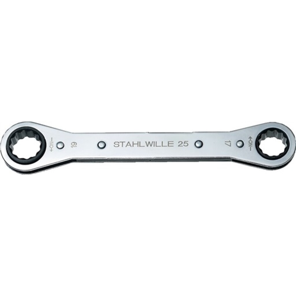 Produktabbildung: Ratschenringschlüssel 25 7x8mm 12-KT.L.109mm Anz.Z.22 STAHLWILLE