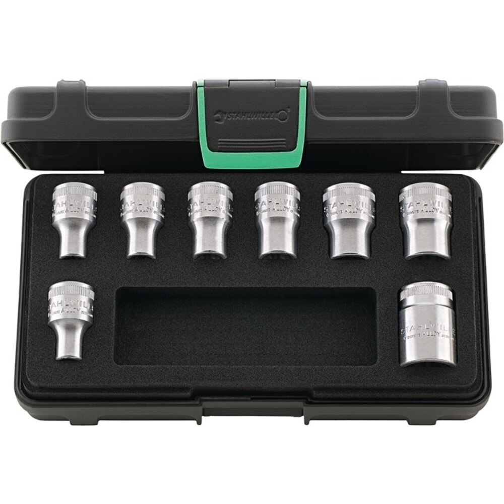 Produktabbildung: STAHLWILLE Steckschlüsselsatz 50TX/8 8-tlg.1/2 Zoll f.Aussen-Torx-Schrauben
