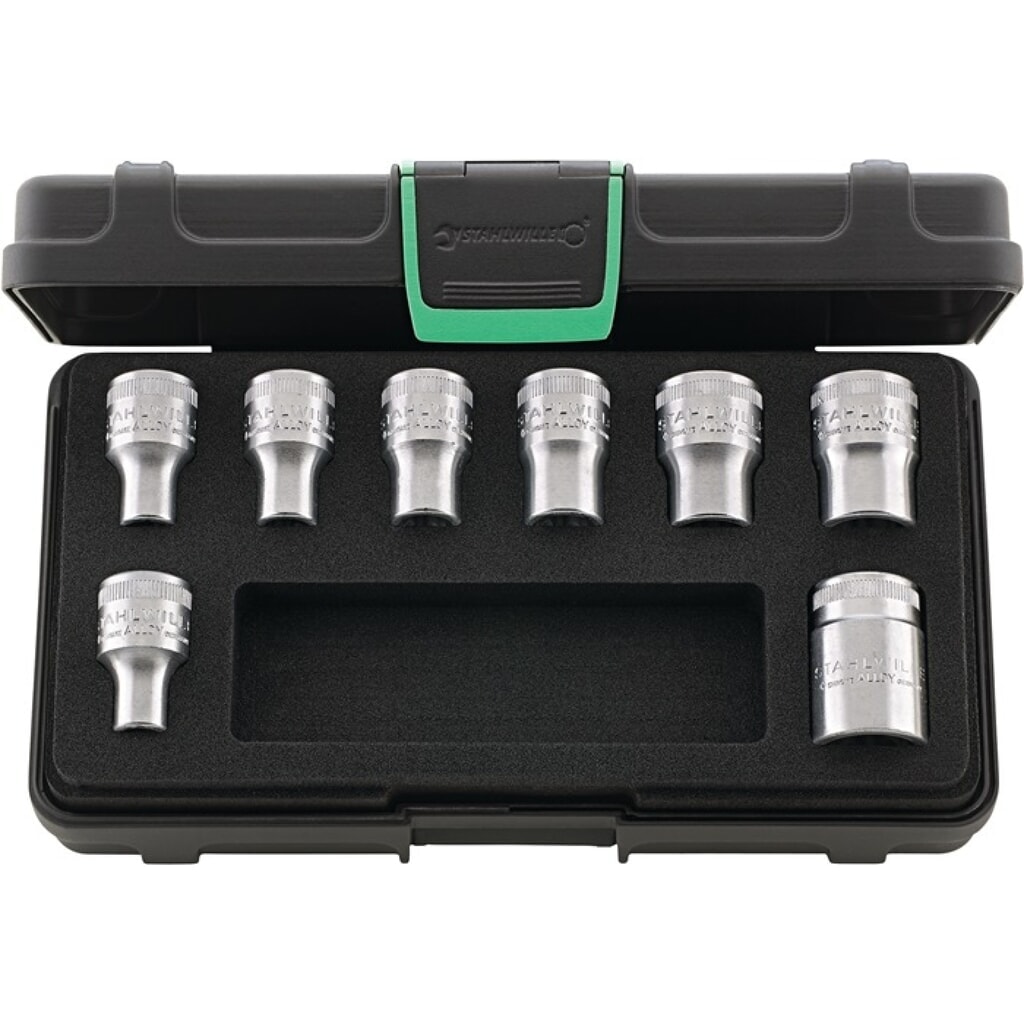 Produktabbildung: STAHLWILLE Steckschlüsselsatz 50TX/8 8-tlg.1/2 Zoll f.Aussen-Torx-Schrauben