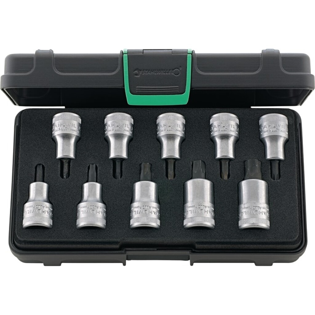 Produktabbildung: STAHLWILLE Steckschlüsselsatz 54TX/10 10-tlg.1/2 Zoll T20-T60