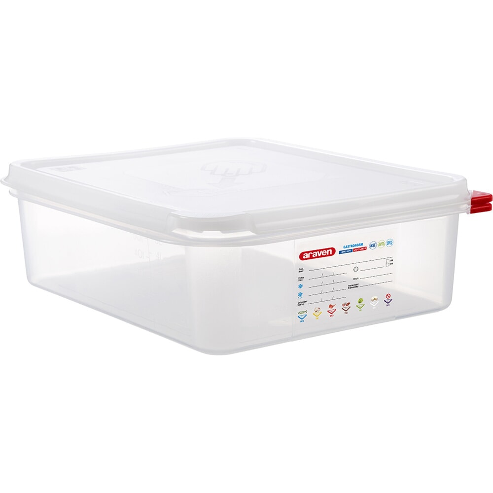 Produktabbildung: Stalgast ARAVEN Gastronormbehälter mit Deckel, Polypropylen, GN 1/2 (100 mm)