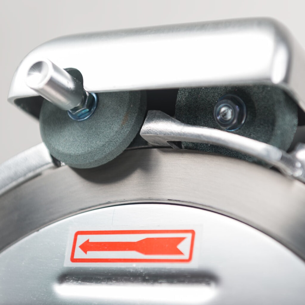 Stalgast Aufschnittmaschine, Gehäuse aus eloxiertem Aluminium, Messer 250 mm Ø Produktabbildung Nr. 6: Stalgast Aufschnittmaschine, Gehäuse aus eloxiertem Aluminium, Messer 250 mm Ø