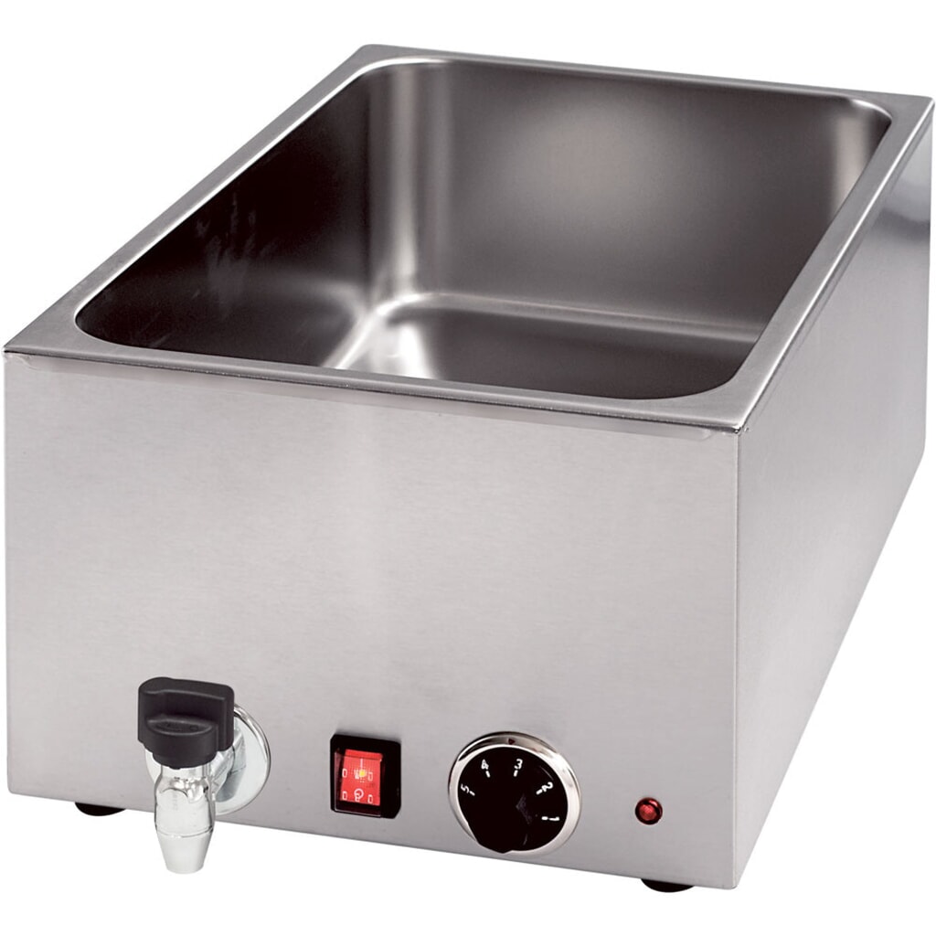 Stalgast Bain-Marie mit Ablasshahn GN1/1 200 mm Höhe Produktabbildung: Stalgast Bain-Marie mit Ablasshahn GN1/1 200 mm Höhe