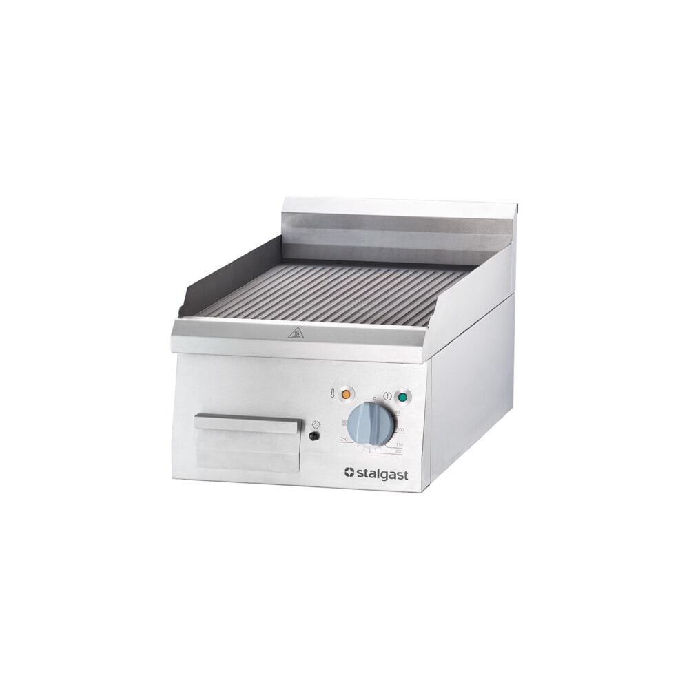 Produktabbildung Nr. 1: Stalgast Elektro-Griddleplatte als Tischgerät, 400x700 mm, gerillte Grillfläche, Serie 700 ND