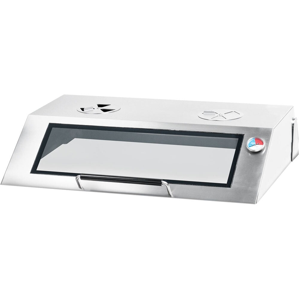 Produktabbildung Nr. 3: Stalgast Elektro-Griddleplatte als Tischgerät mit Deckel, 800x700 mm, ½ glatte/½ gerillte Grillfläche, Serie 700 ND