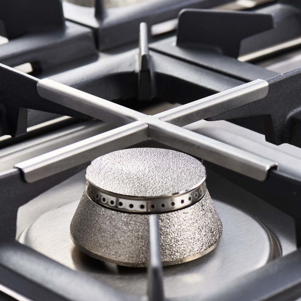 Produktabbildung Nr. 6: Stalgast Gasherd mit 4 Brennern (3,5x2x5+7) und Elektro-Umluft-Backofen GN1/1, Serie 700 ND