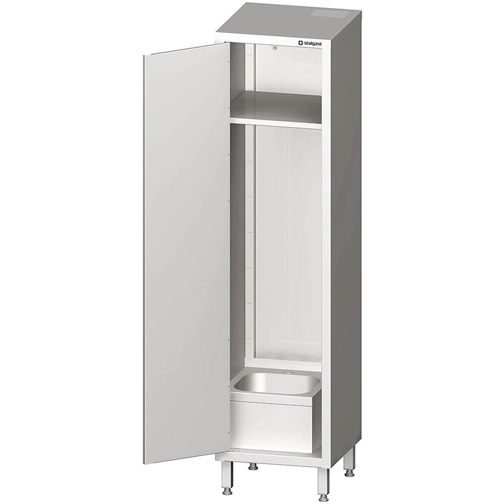 Produktabbildung: Stalgast Hochschrank mit Spülbecken für Reinigungsutensilien, 500x500x2000 mm, verschweisst