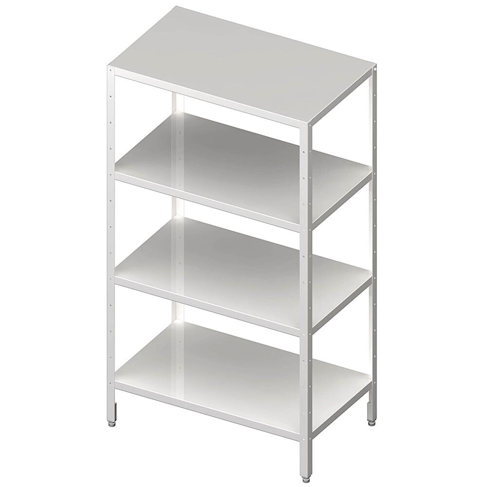 Produktabbildung: Stalgast Regal mit glatten, höhenverstellbaren Böden, 600x400x1800 mm, Selbstmontage