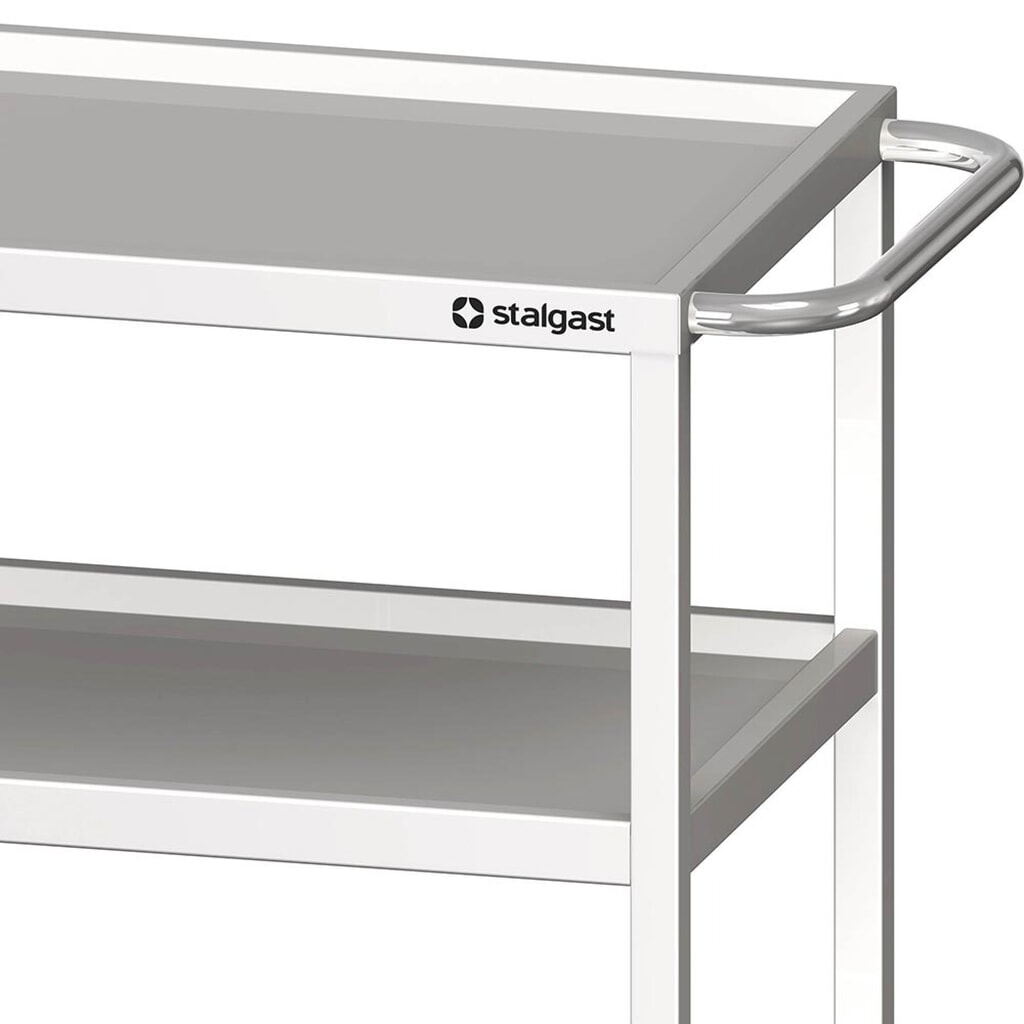 Stalgast Transportwagen mit drei Böden, 800x500x850 mm, verschweisst Produktabbildung Nr. 2: Stalgast Transportwagen mit drei Böden, 800x500x850 mm, verschweisst