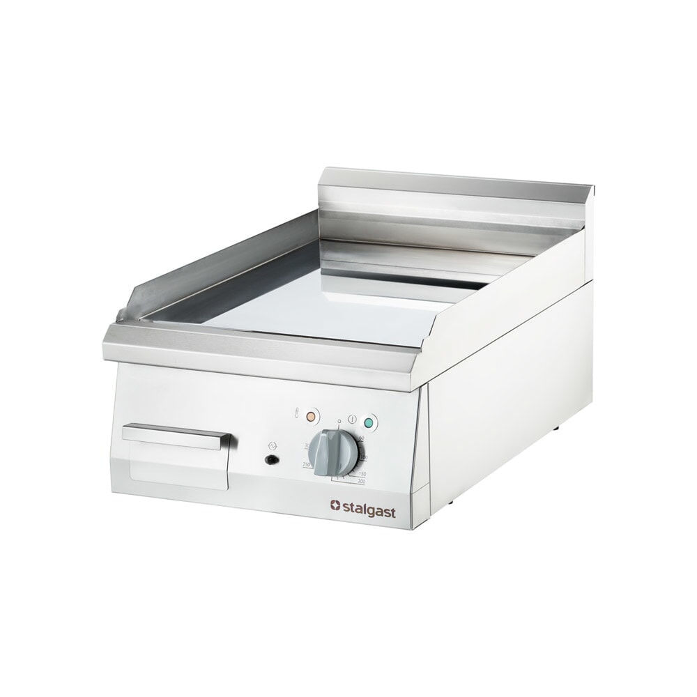 Produktabbildung Nr. 1: Stalgast Verchromte Elektro-Griddleplatte als Tischgerät, 400x700 mm, glatte Grillfläche, Serie 700 ND