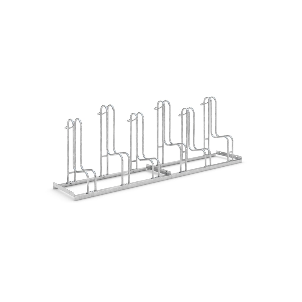 Produktabbildung: wsm® Standparker, 1-seitig, 6 Stellplätze, verzinkt