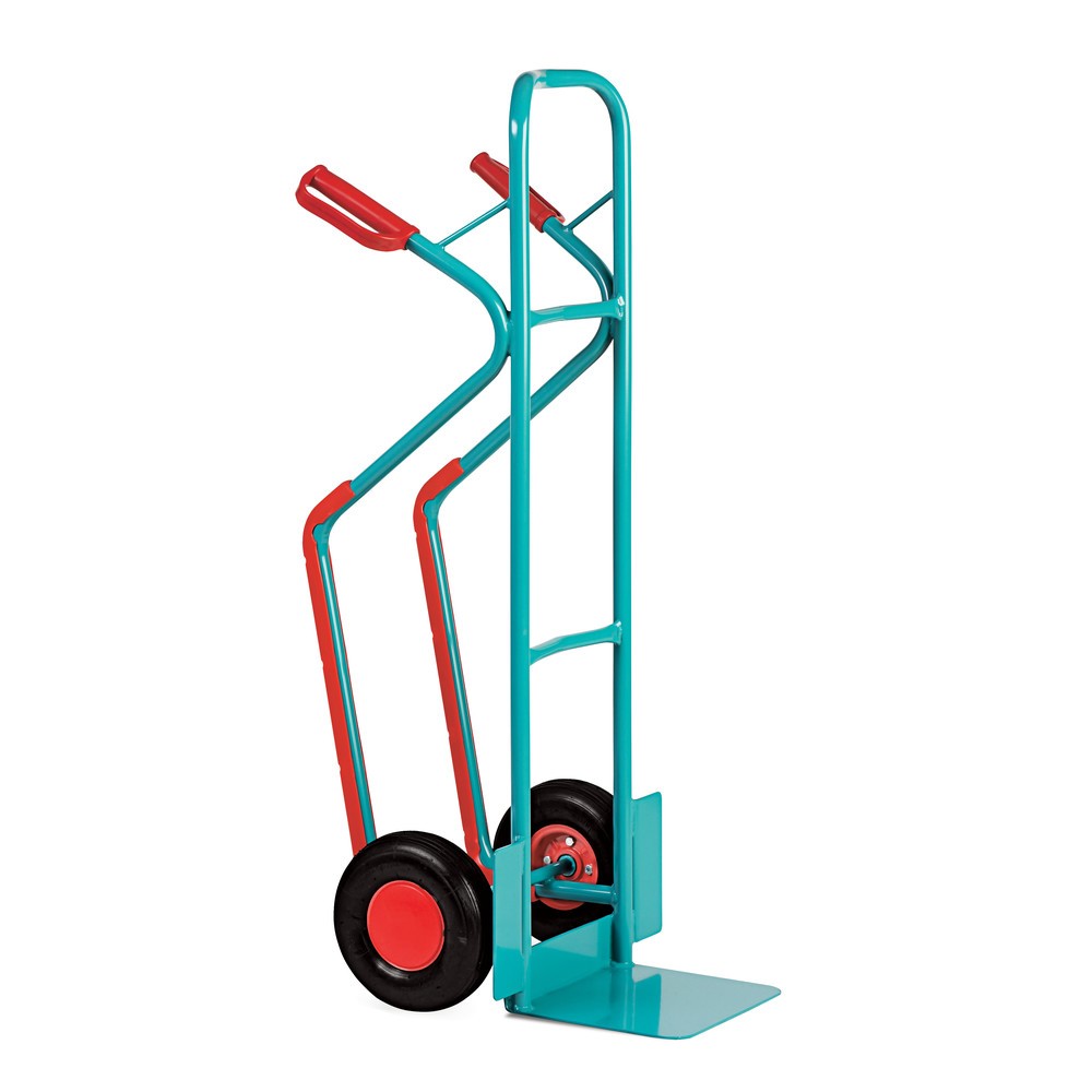Produktabbildung Nr. 3: Stapelkarre Ameise®, Stahl, mit Gleitkufen, TK 250 kg, Schaufel BxT 320 x 250 mm, Luft-Bereifung
