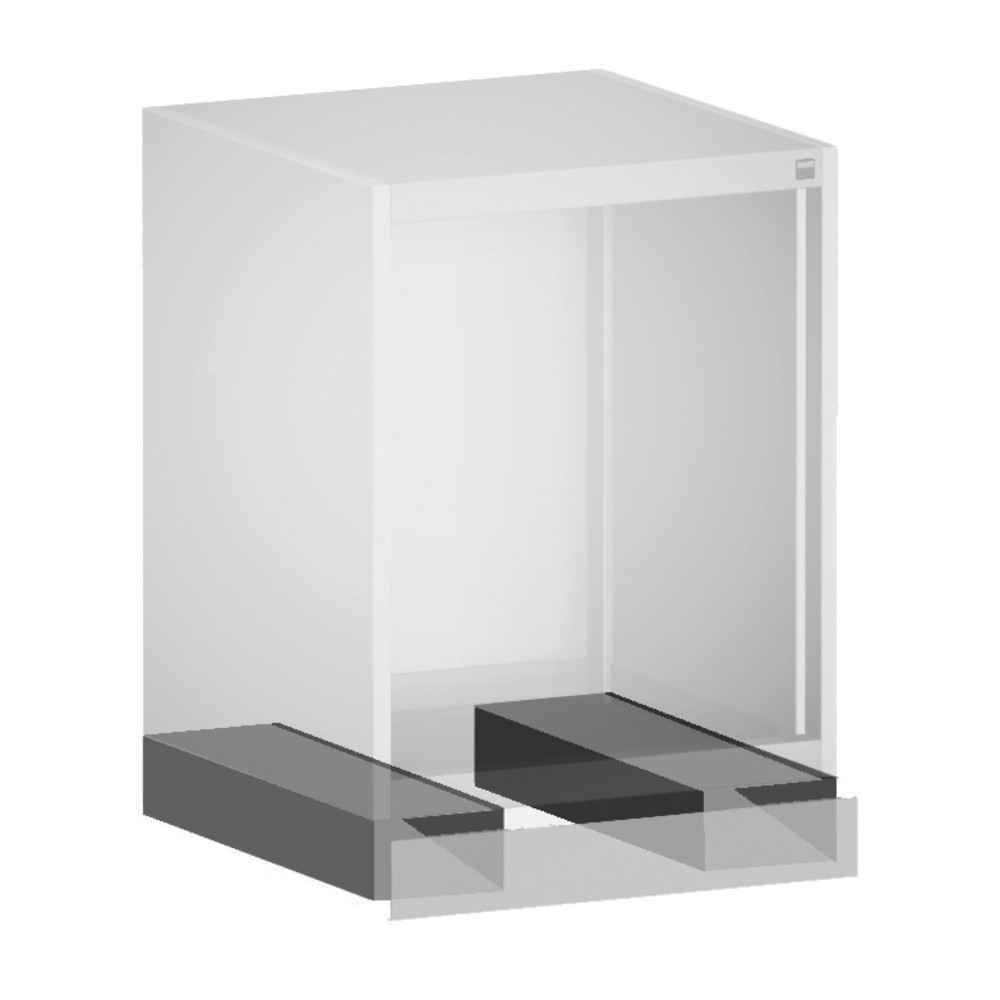 Produktabbildung: Staplersockel mit Frontblende für bott cubio Schubladenschrank, B×T 650 × 650 mm