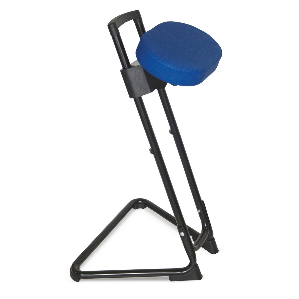 Produktabbildung: Stehhilfe, schwenk- und neigbarer Kunstledersitz, Sitzhöhe 600-850 mm, feuerrot/schwarz