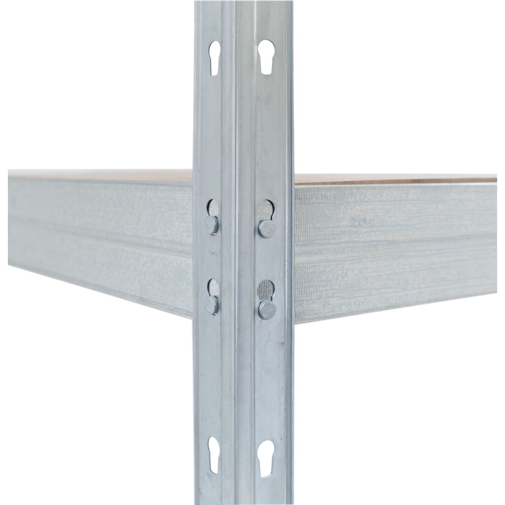 Produktabbildung Nr. 4: Steinbock® Schwerlastregal Rivet 1 Grundfeld, Fachlast 250 kg, HxBxT 1800 x 910 x 460 mm, verzinkt