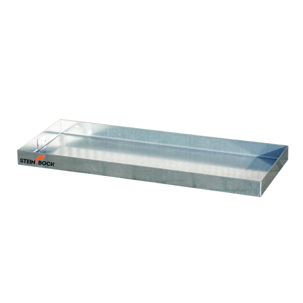 Produktabbildung: Steinbock® Kleingebinde-Auffangwanne aus Stahl, verzinkt, HxBxT 60 x 940 x 370 mm, Auffangvolumen 12 Liter