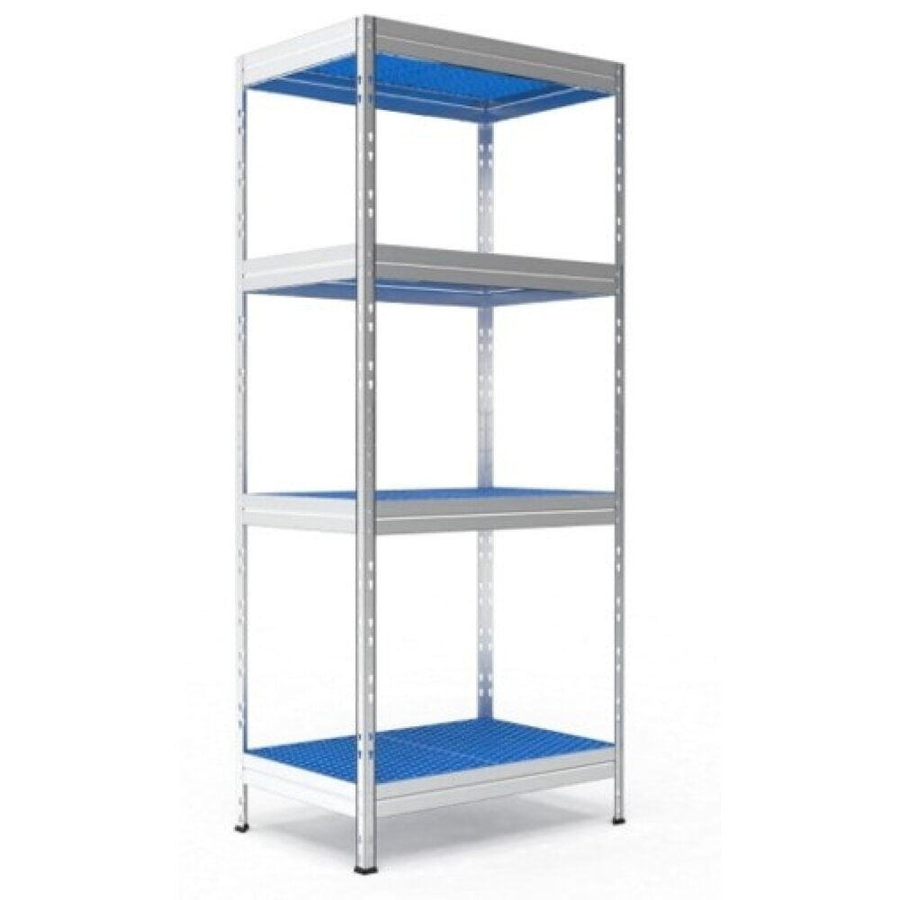 Produktabbildung: Steinbock® Lebensmittelregal LMR-1, mit Kunststoffböden, Fachlast 150 kg, HxBxT 1800 mm x 750 mm x 500 mm