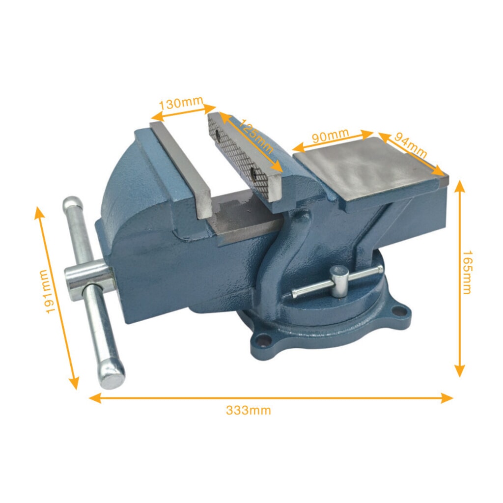 Produktabbildung Nr. 7: Steinbock® Schraubstock, dreh- und arretierbar, Gusseisen, 125 mm Backenbreite