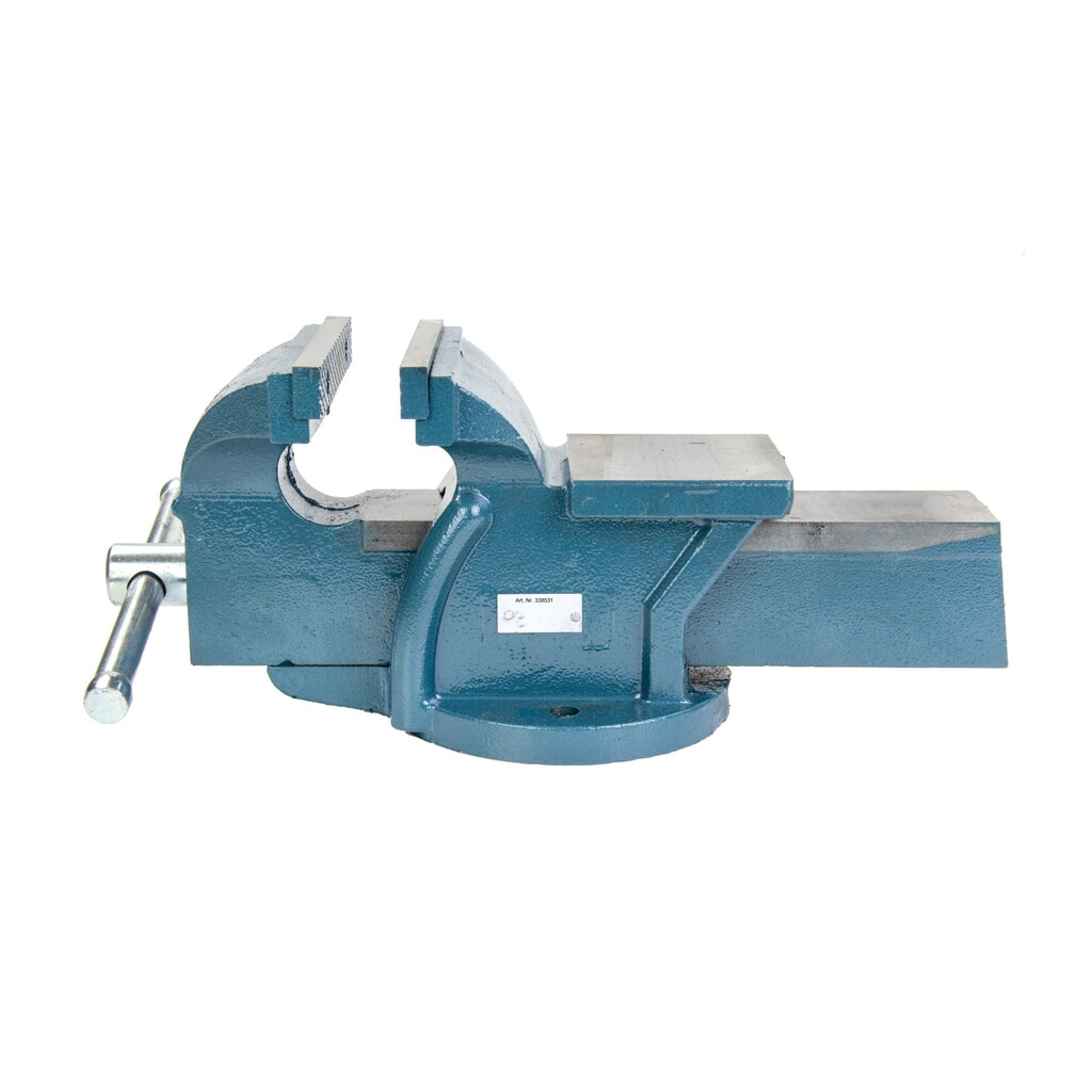 Produktabbildung: Steinbock® Schraubstock, feststehend, Gusseisen, 125 mm Backenbreite