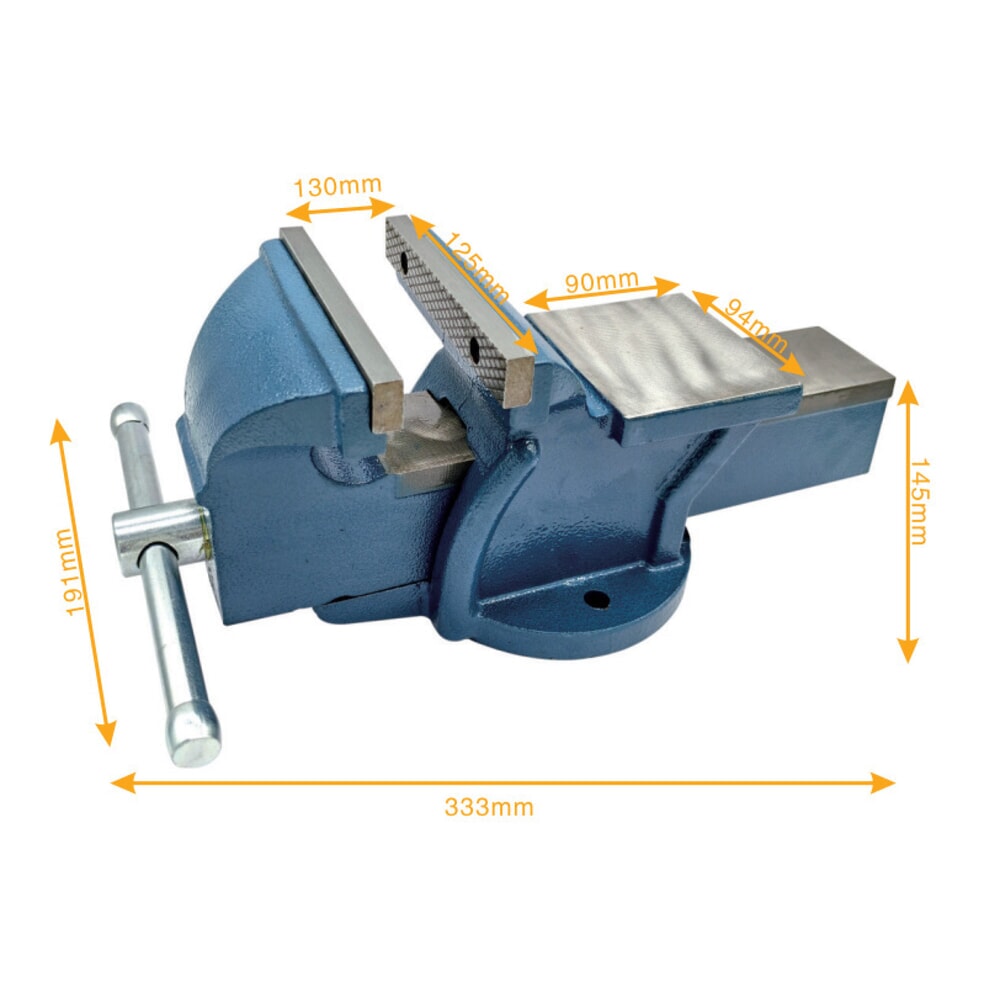 Produktabbildung Nr. 7: Steinbock® Schraubstock, feststehend, Gusseisen, 125 mm Backenbreite