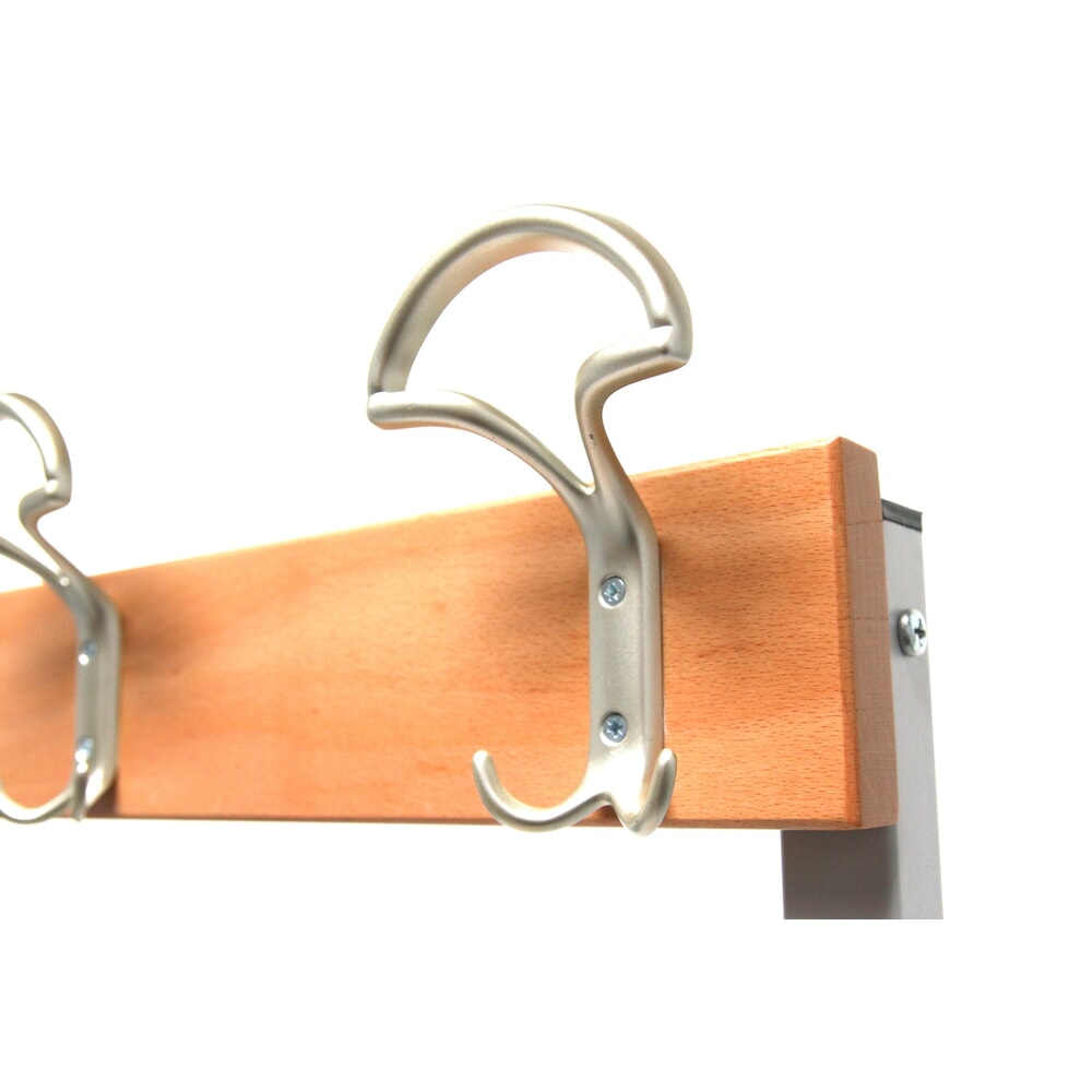 Produktabbildung Nr. 2: Steinbock® Umkleidebank, 2-seitig mit Hakenleiste, Breite 1.000 mm, ohne Schuhrost